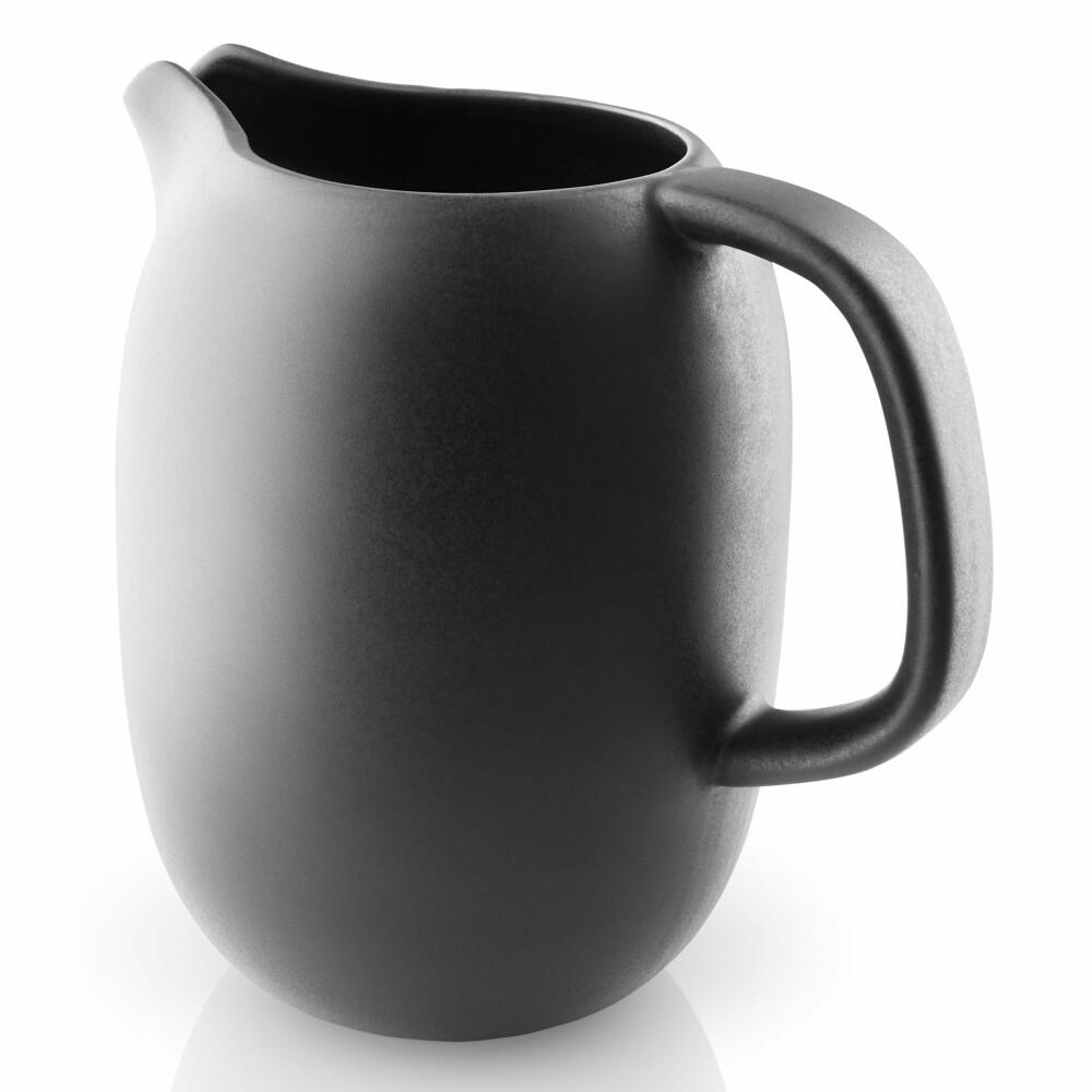 Eva Solo Nordic kitchen jug, juice jug, milk jug, water jug, serving jug, porcelain stoneware, black, 1 L, 502799