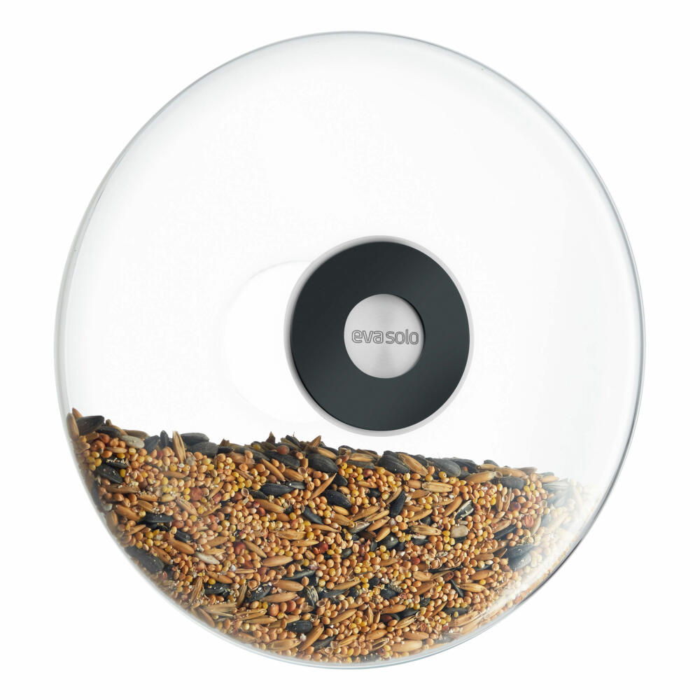 Eva Solo Fenster-Futterkugel, Futterhaus, Futterstation, Vogelfutter, Glas/Gummi/Edelstahl, Transparent, Ø 19.5 cm, 571024