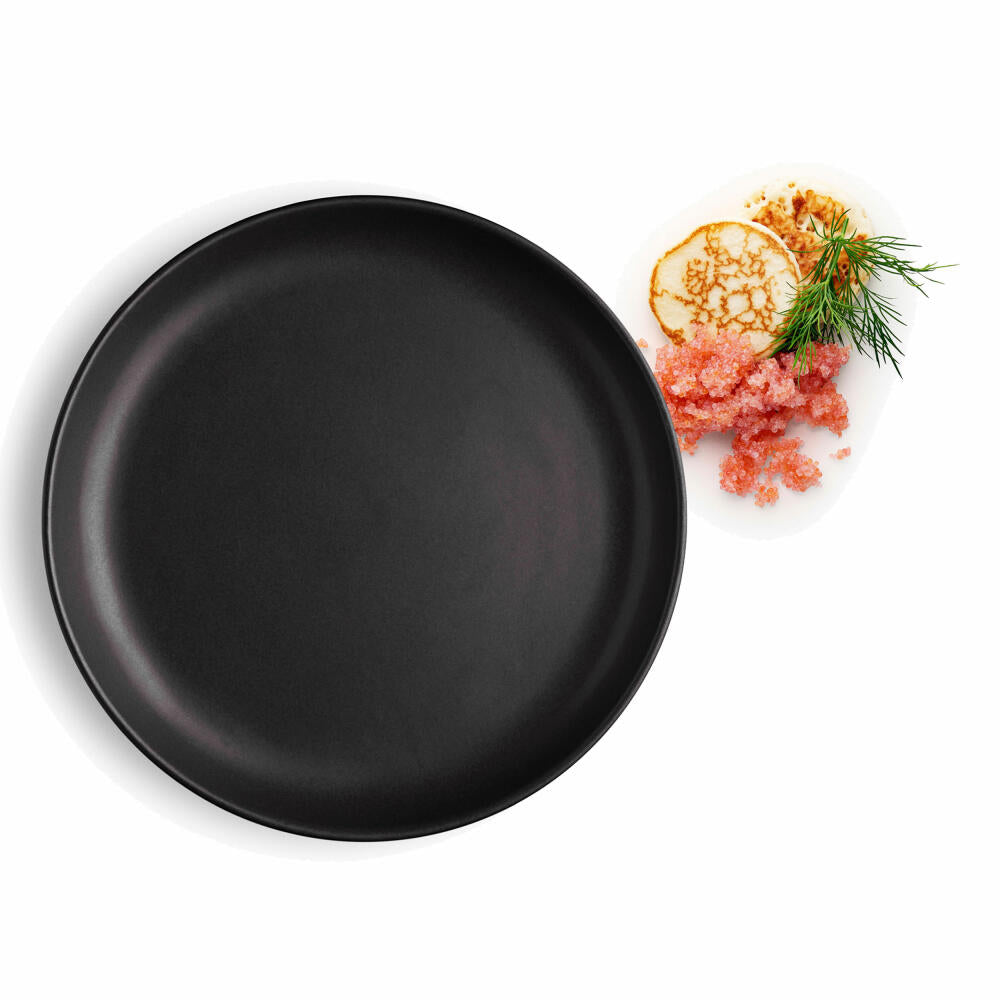 Eva Solo Nordic kitchen plate, cake plate, dessert plate, kitchen, enjoy, porcelain stoneware, black, Ø17 cm, 502789
