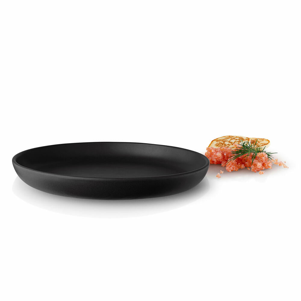 Eva Solo Nordic kitchen plate, cake plate, dessert plate, kitchen, enjoy, porcelain stoneware, black, Ø17 cm, 502789