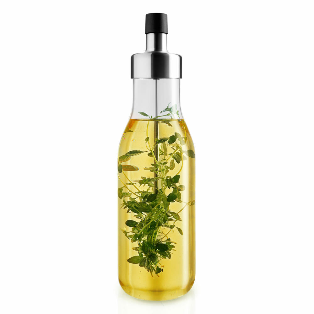 Eva Solo MyFlavour Ölkaraffe, Ölflasche, Ölspender, Glas/Edelstahl/Silikon, Transparent, 0.5L, 567686