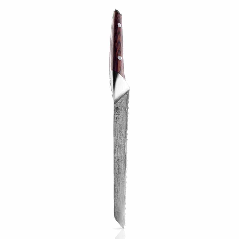 Eva Solo Nordic kitchen Brotmesser, Schneidmesser, Messer, Damaszener Stahl/Holz, Klingenlänge 24 cm, 515404