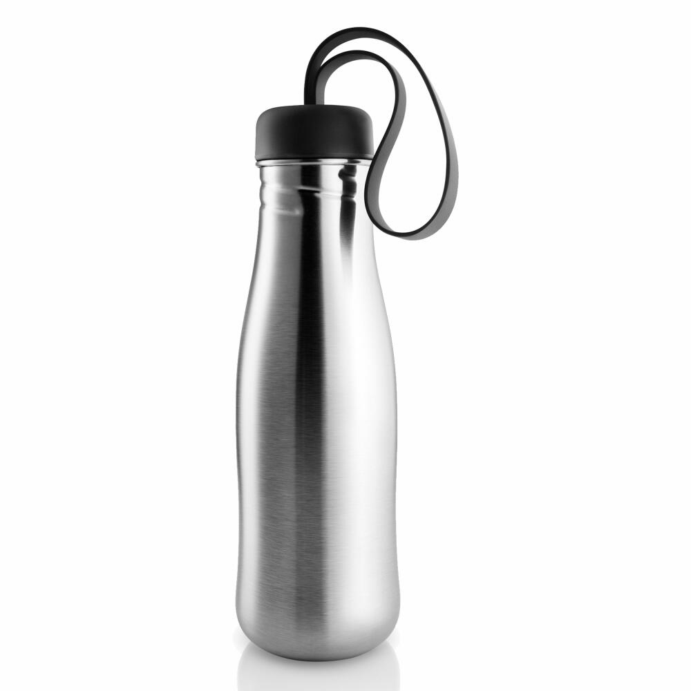 Eva Solo Active Trinkflasche, Edelstahlflasche, Wasserflasche, Flasche, Edelstahl/Silikon, Schwarz, 700 ml, 505020