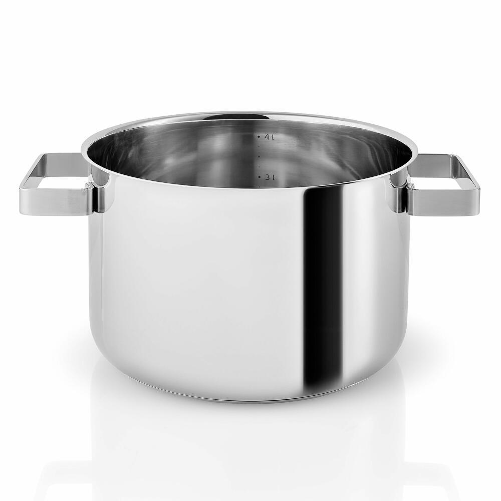 Eva Solo Nordic kitchen pot, cooking pot, universal pot, soup pot, meat pot, cooking, stainless steel, oak, 4 L, 281240