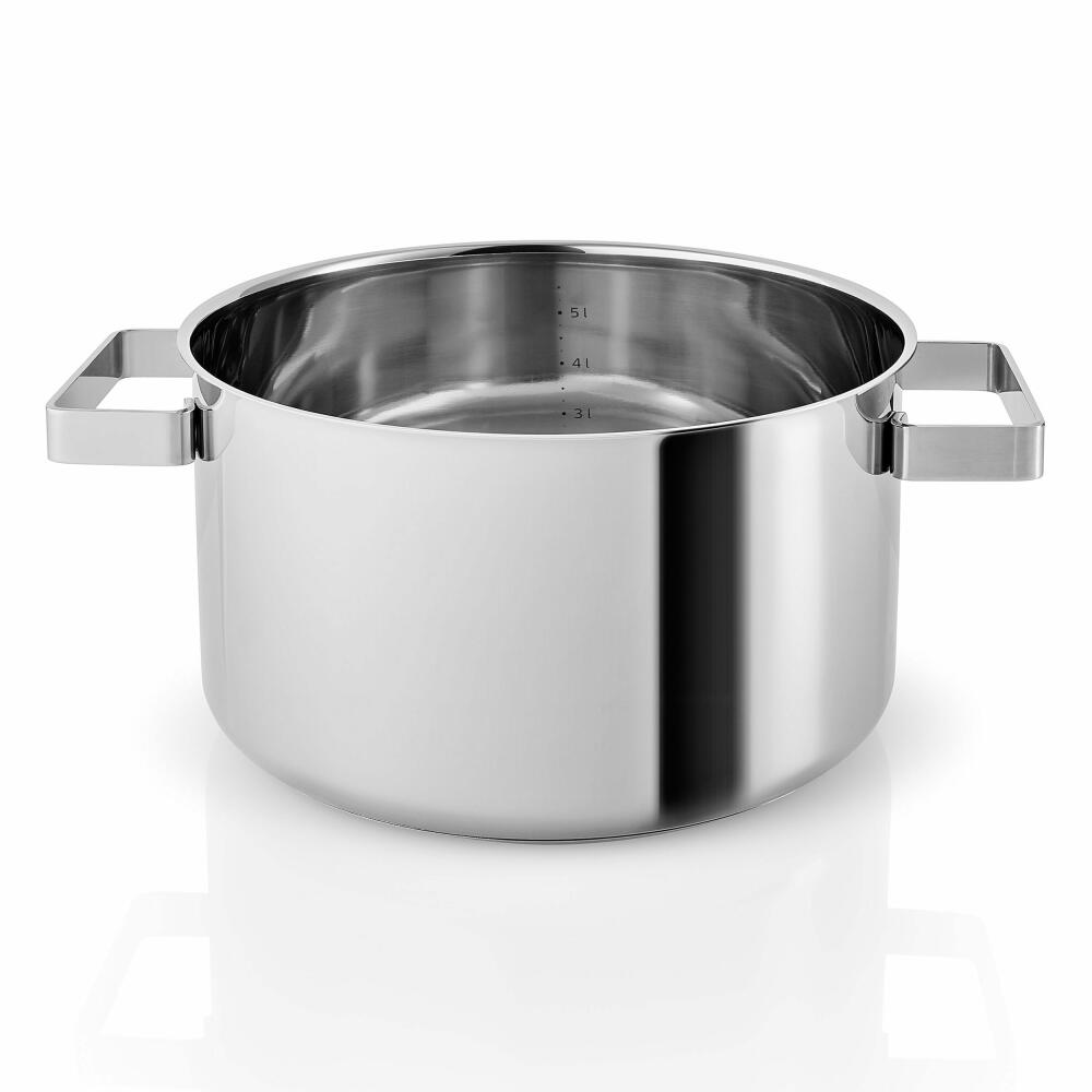 Eva Solo Nordic kitchen pot, cooking pot, universal pot, soup pot, meat pot, cooking, stainless steel, oak, 6 L, 281260