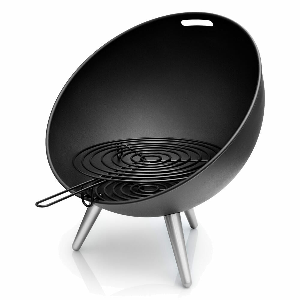 Eva Solo FireGlobe Grillrost, Rost, Grill, Zubehör, Grillen, Barbecue, BBQ, Eaillierter Stahl, Schwarz, 571114