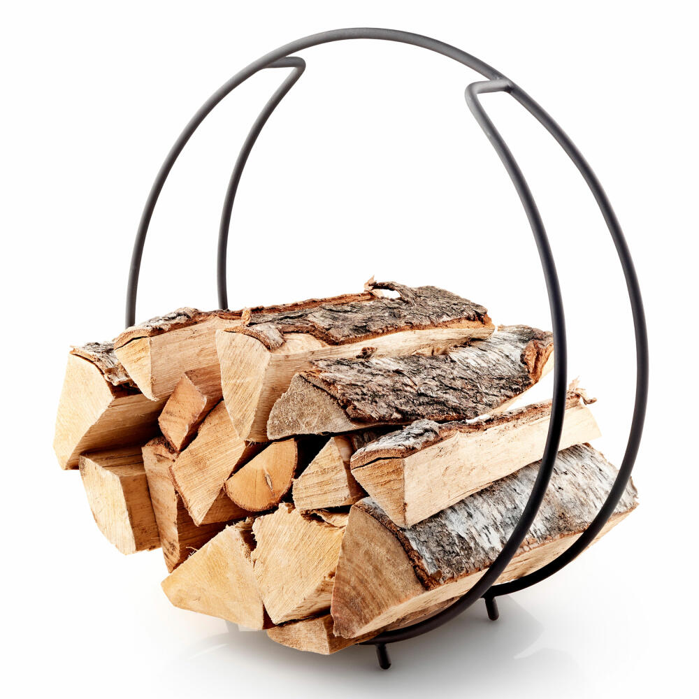 Eva Solo FireGlobe firewood holder, firewood holder, firewood stand, firewood rack, firewood rack, steel, black, 571115