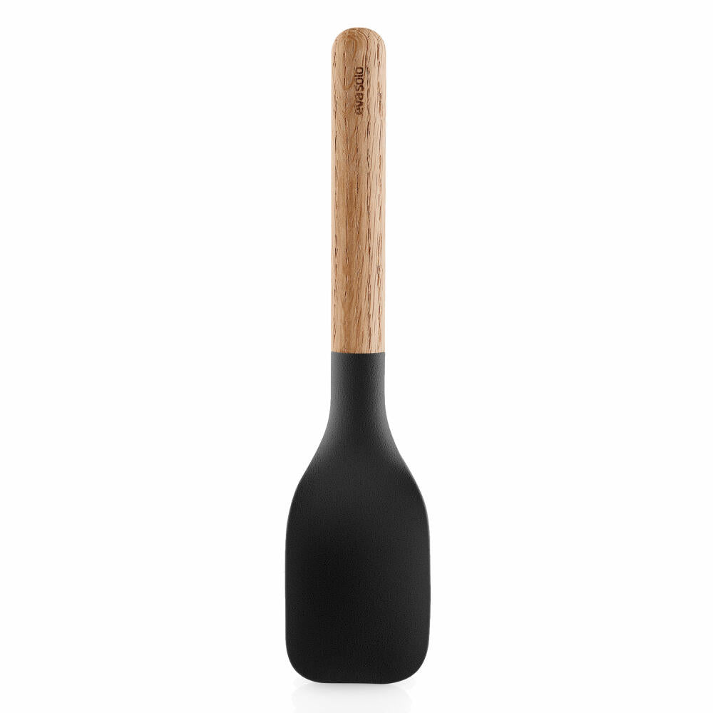 Eva Solo Nordic kitchen Servierlöffel, Vorlegelöffel, Gemüselöffel, Eichenholz/Silikon, Schwarz, Klein, 530458