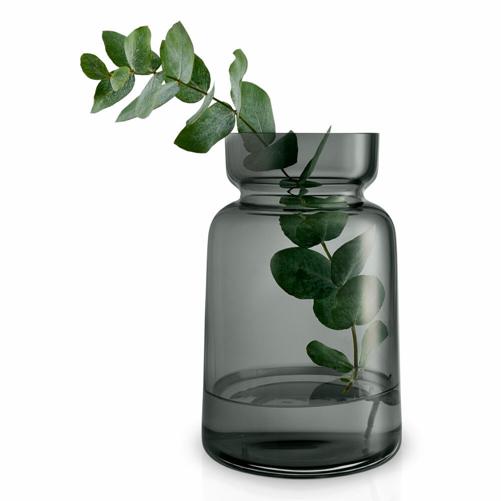 Eva Solo Silhouette glass vase, vase, flower vase, decorative vase, decoration, smoked glass, H 18.5cm, 591511