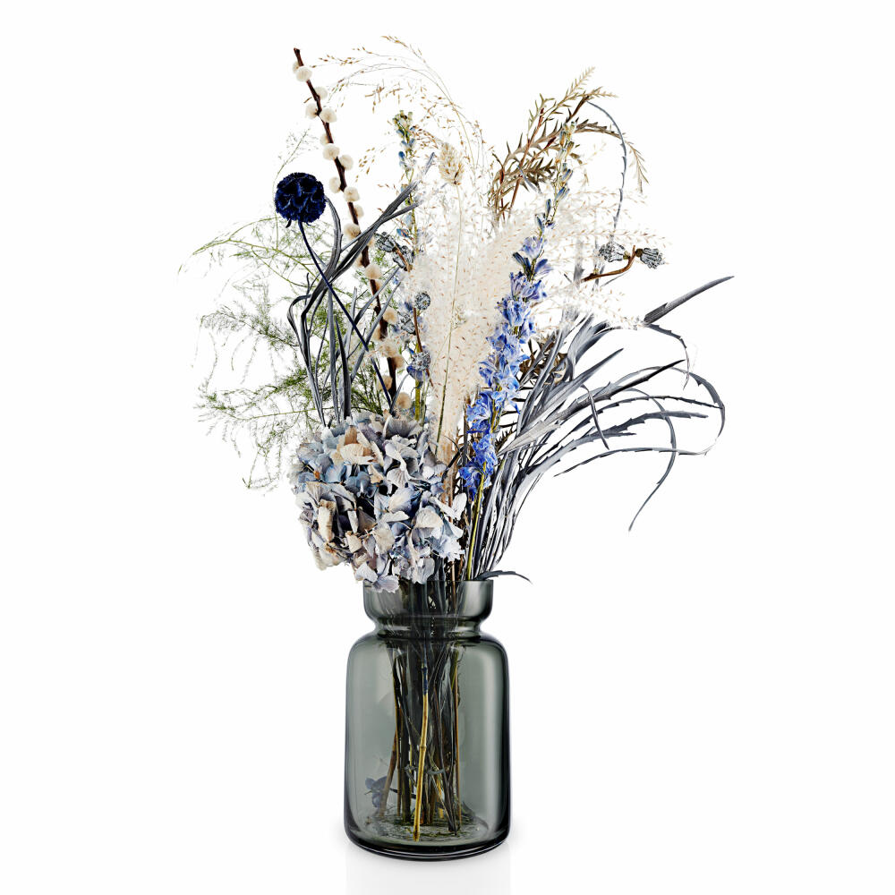 Eva Solo Silhouette glass vase, vase, flower vase, decorative vase, decoration, smoked glass, H 18.5cm, 591511