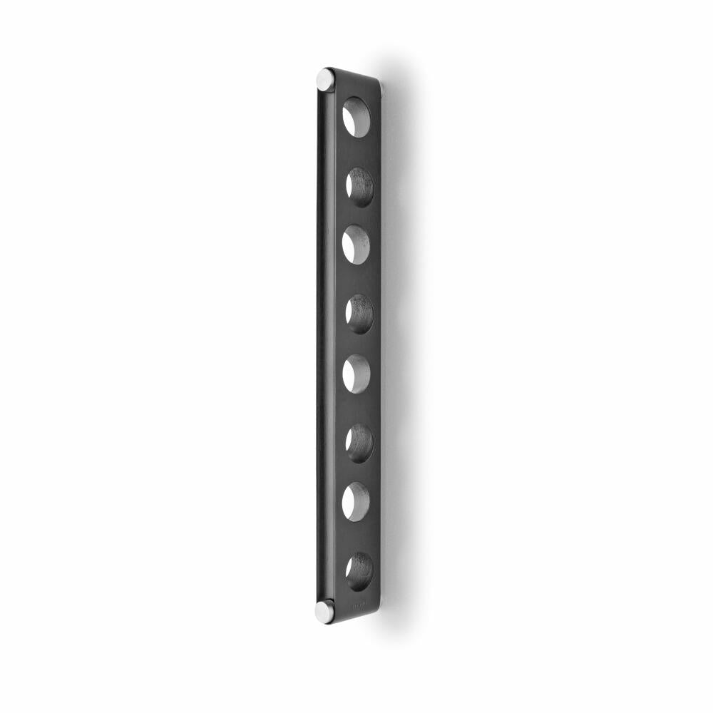 Eva Solo Wand-Weinregal, Weinregal, Weinaufbewahrung, Flaschenregal, Für 8 Flaschen, Eichenholz/ Edelstahl, Schwarz, 520419