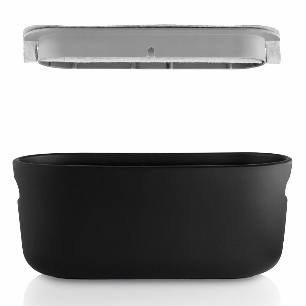 Eva Solo Self-Watering Herb Organizer, Herb Pot with Irrigation System, Herb Pot, Herbs, Ceramic/Plastic, Black, 568169