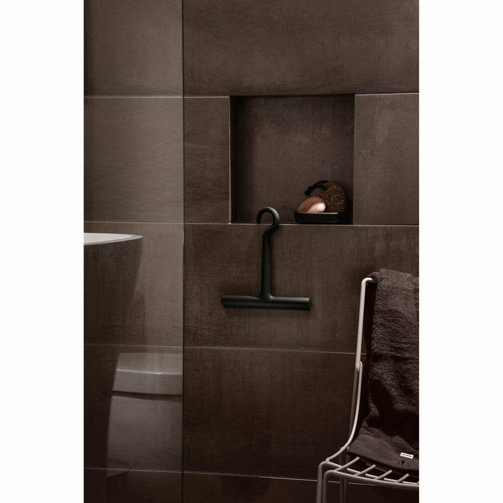 Eva Solo shower squeegee, shower wiper, squeegee, stainless steel, silicone, black, 537765