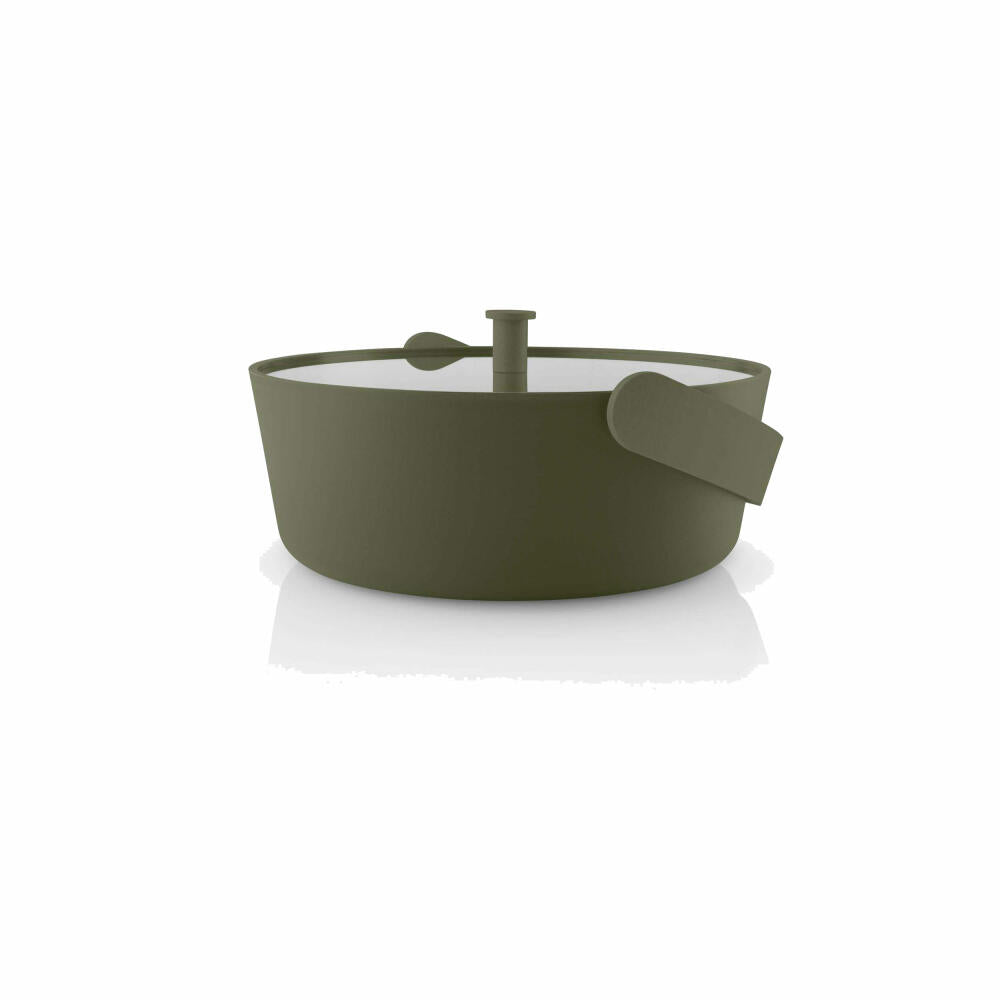 Eva Solo Mikrowellendämpfer Green Tool, Dampfgarer, Dämpfer für Mikrowelle, Glas, Kunststoff, Dunkelgrün, 2 L, 531413