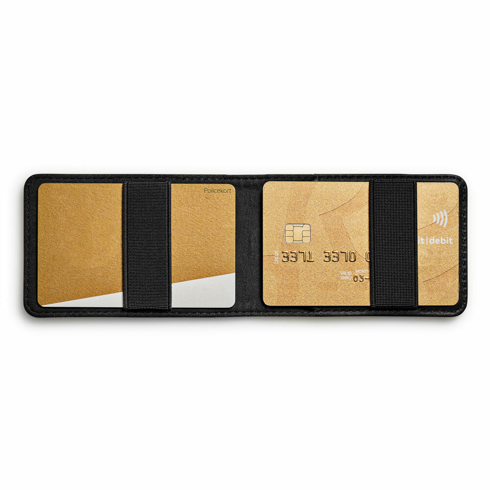 Eva Solo Card Wallet Black, Wallet, Purse, Leather, Elastic Band, Black, 19.6 x 6 cm, 549011