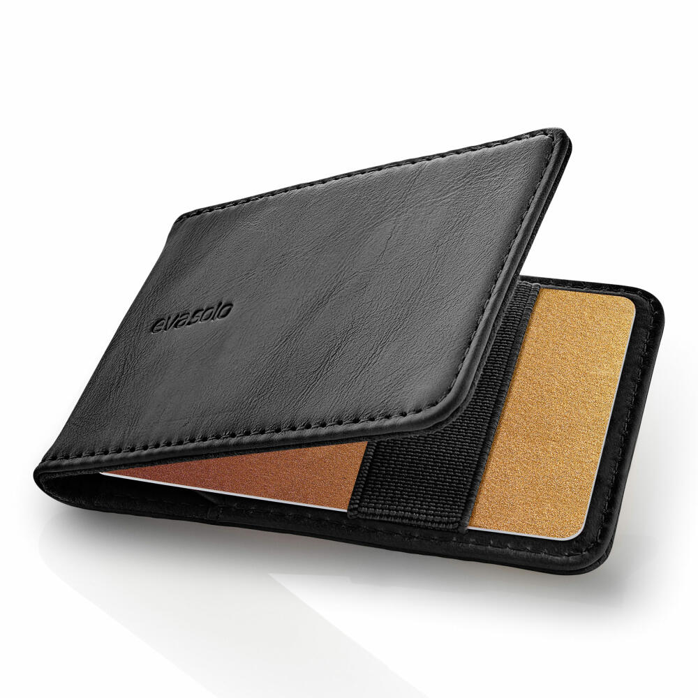 Eva Solo Card Wallet Black, Wallet, Purse, Leather, Elastic Band, Black, 19.6 x 6 cm, 549011