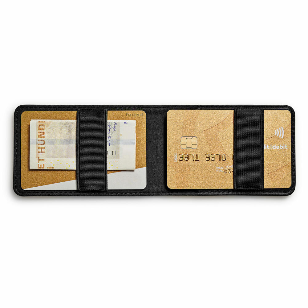 Eva Solo Card Wallet Black, Wallet, Purse, Leather, Elastic Band, Black, 19.6 x 6 cm, 549011