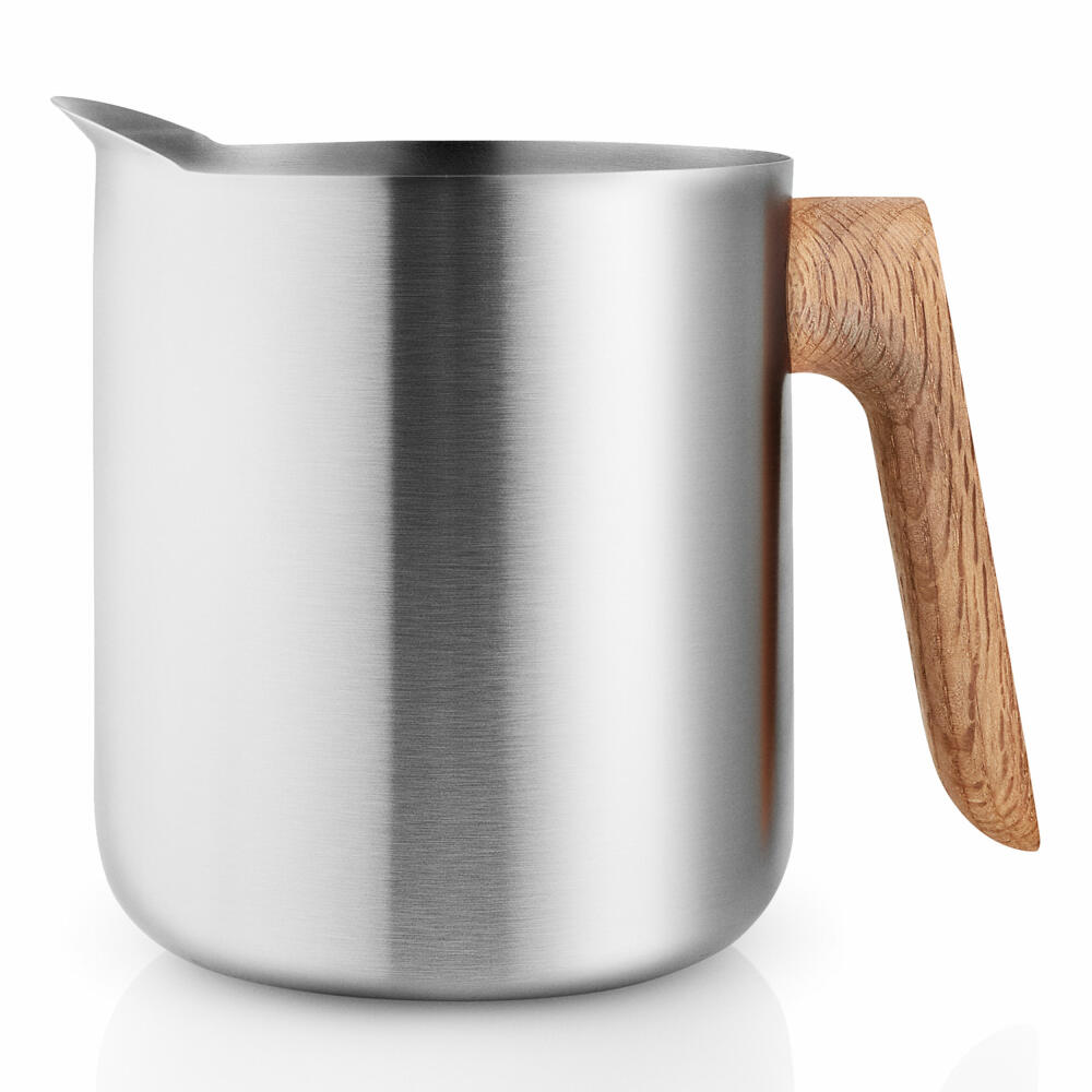 Eva Solo stamp teapot Nordic Kitchen, teapot, pot, stainless steel, oak wood, silicone, silver-colored, 1 L, 520432