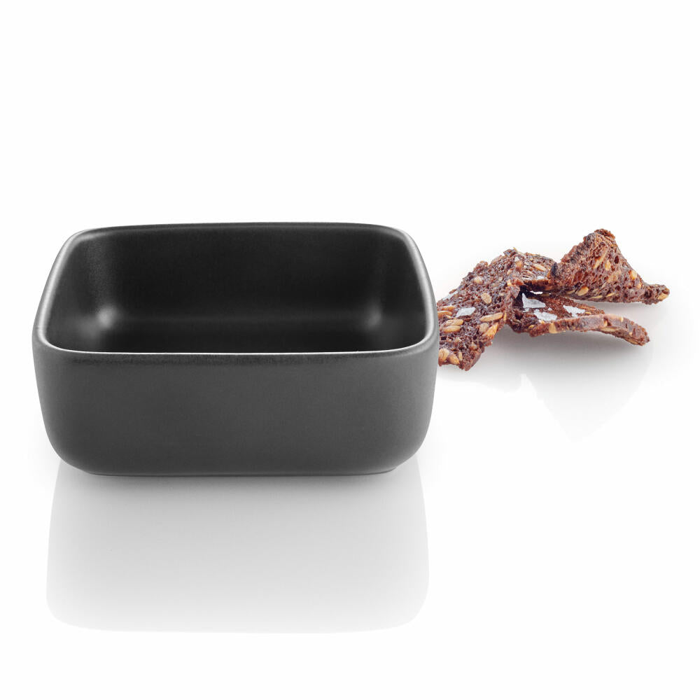 Eva Solo Square Bowl Nordic Kitchen, Serving Bowl, Tableware, Plate, Stoneware, Black, 11 x 11 cm, 502783