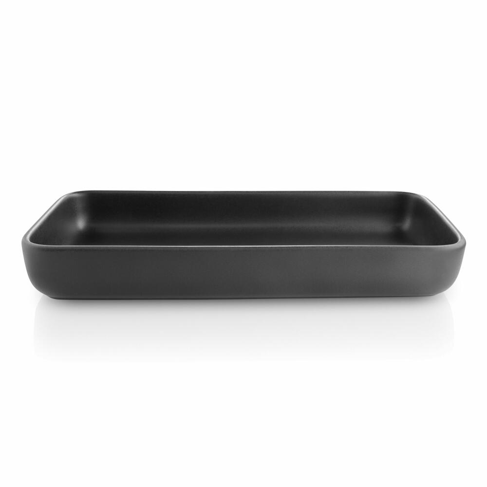 Eva Solo Servierplatte Nordic Kitchen, Servierschale, Geschirr, Platte, Steinzeug, Schwarz, 12 x 24 cm, 502779