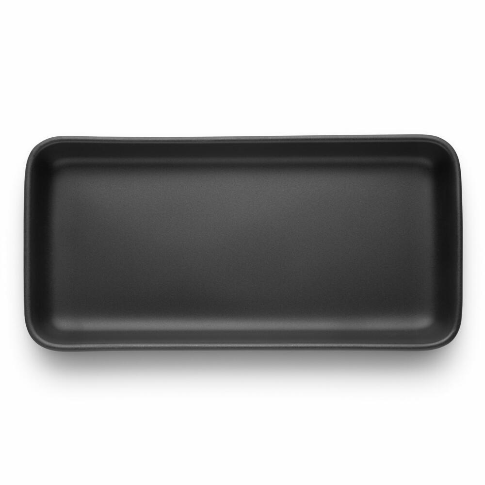 Eva Solo Servierplatte Nordic Kitchen, Servierschale, Geschirr, Platte, Steinzeug, Schwarz, 12 x 24 cm, 502779