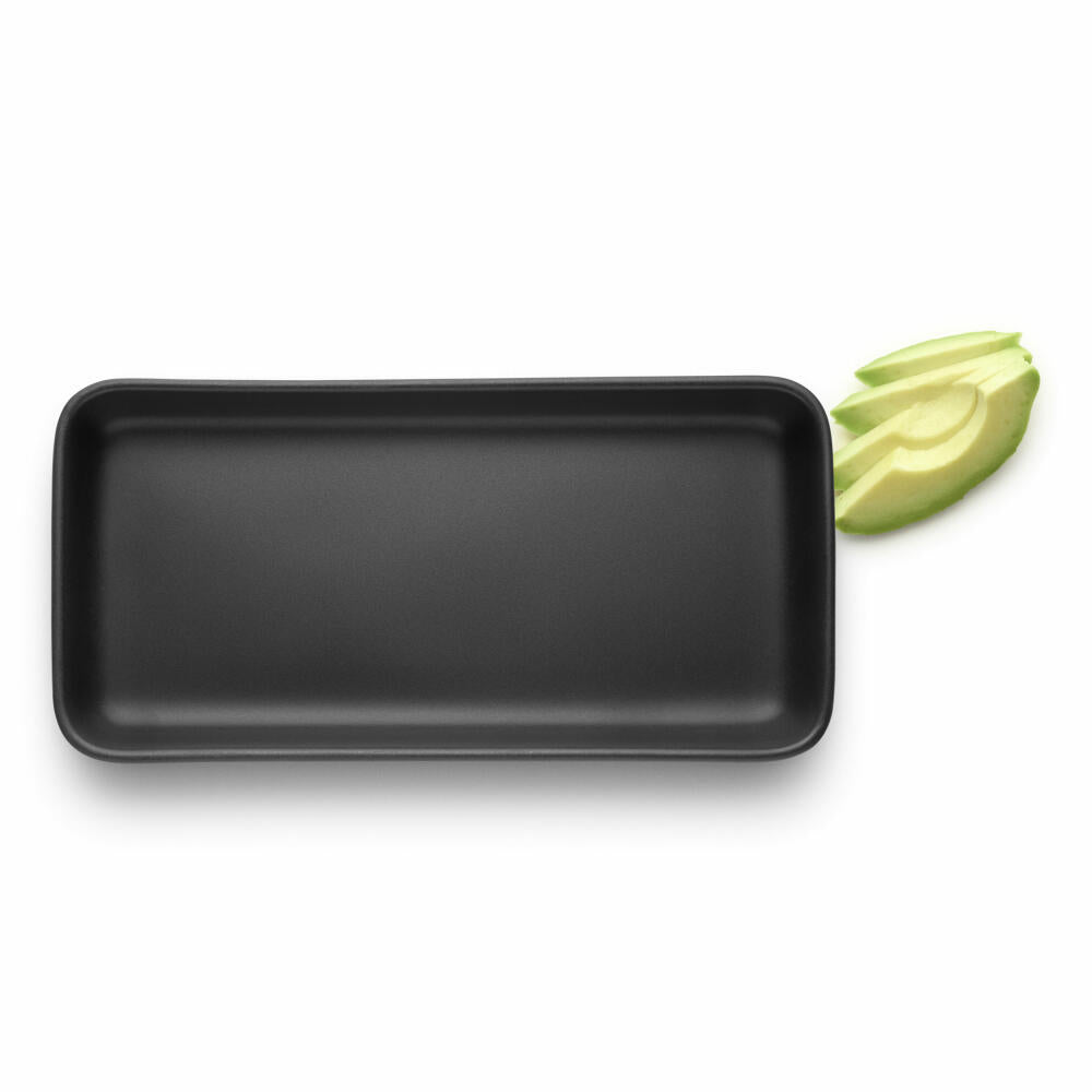 Eva Solo Servierplatte Nordic Kitchen, Servierschale, Geschirr, Platte, Steinzeug, Schwarz, 12 x 24 cm, 502779