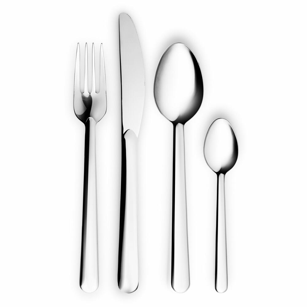 Eva Solo Besteck-Set Nova 16-tlg., für 4 Personen, Messer, Gabel, Löffel, Edelstahl, Silberfarben, 551771