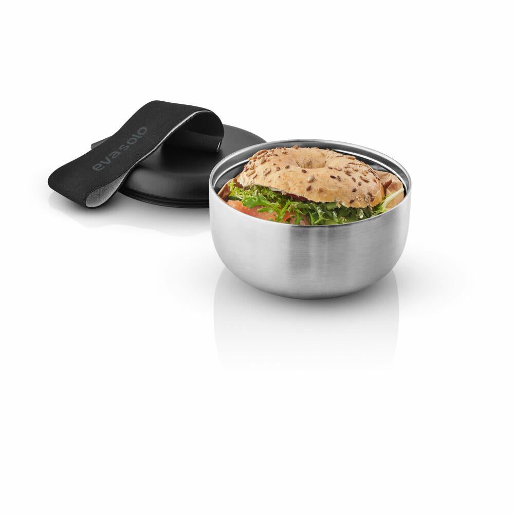 Eva Solo To Go lunch box, lunch box, snack box, thermal container, food container, stainless steel, steel / black, 750 ml, 503072