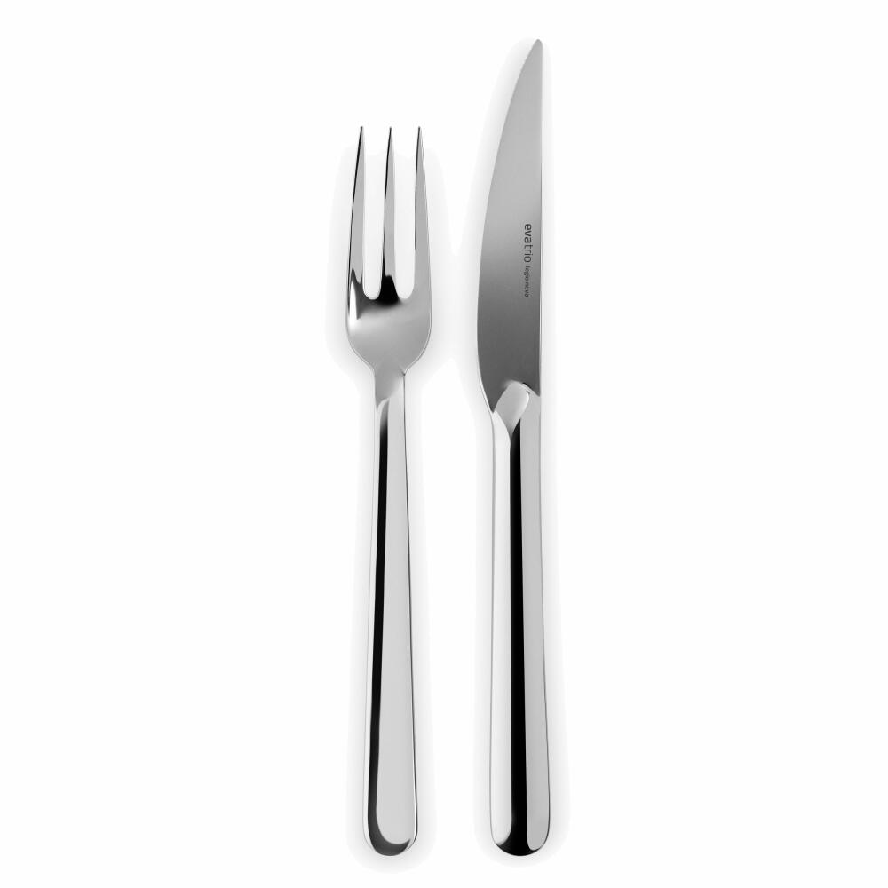 Eva Solo Legio Nova Grillbesteck-Set 8-tlg., Messer, Gabeln, Hochglanzpolierter Edelstahl, Silberfarben, 551782