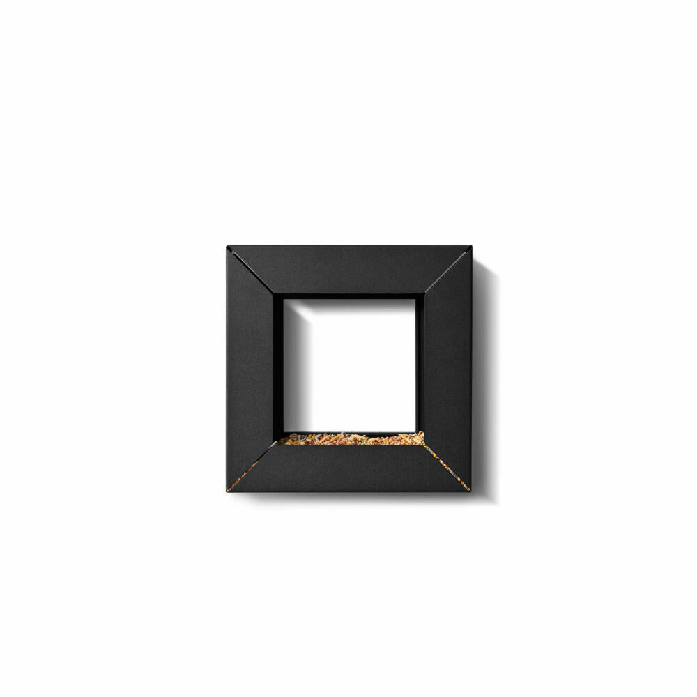 Eva Solo Rahmen-Futterspender Frame, Vogelfutterspender, Futterhaus, Futterstation, Kunststoff, Stahl, Schwarz, 21 x 21 cm, 571011