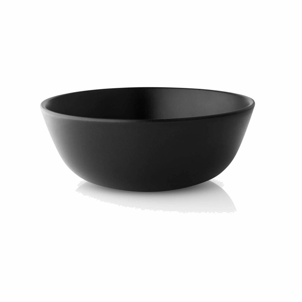 Eva Solo Schale Nordic Kitchen 16 cm, Flache Schüssel, Müslischale, Steinzeug, Schwarz, 150 ml, 502766