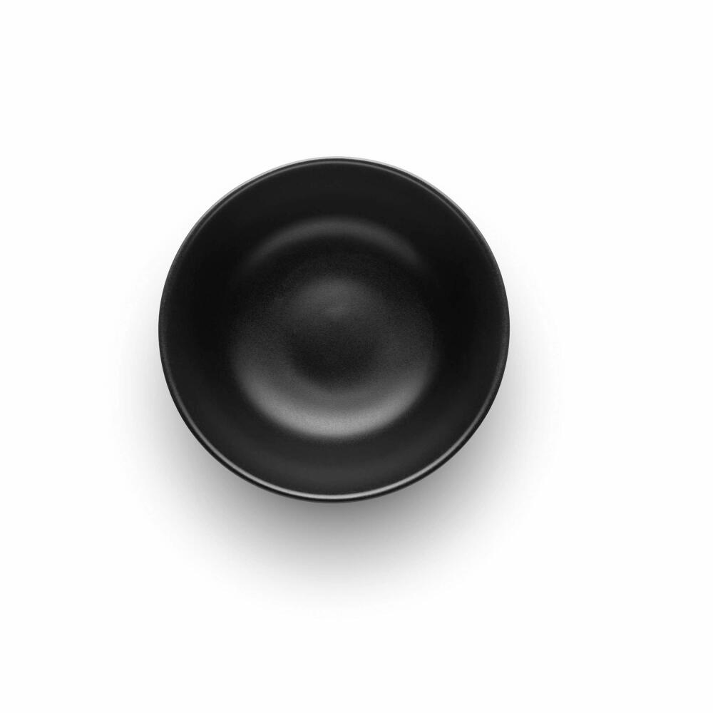 Eva Solo Schale Nordic Kitchen 16 cm, Flache Schüssel, Müslischale, Steinzeug, Schwarz, 150 ml, 502766