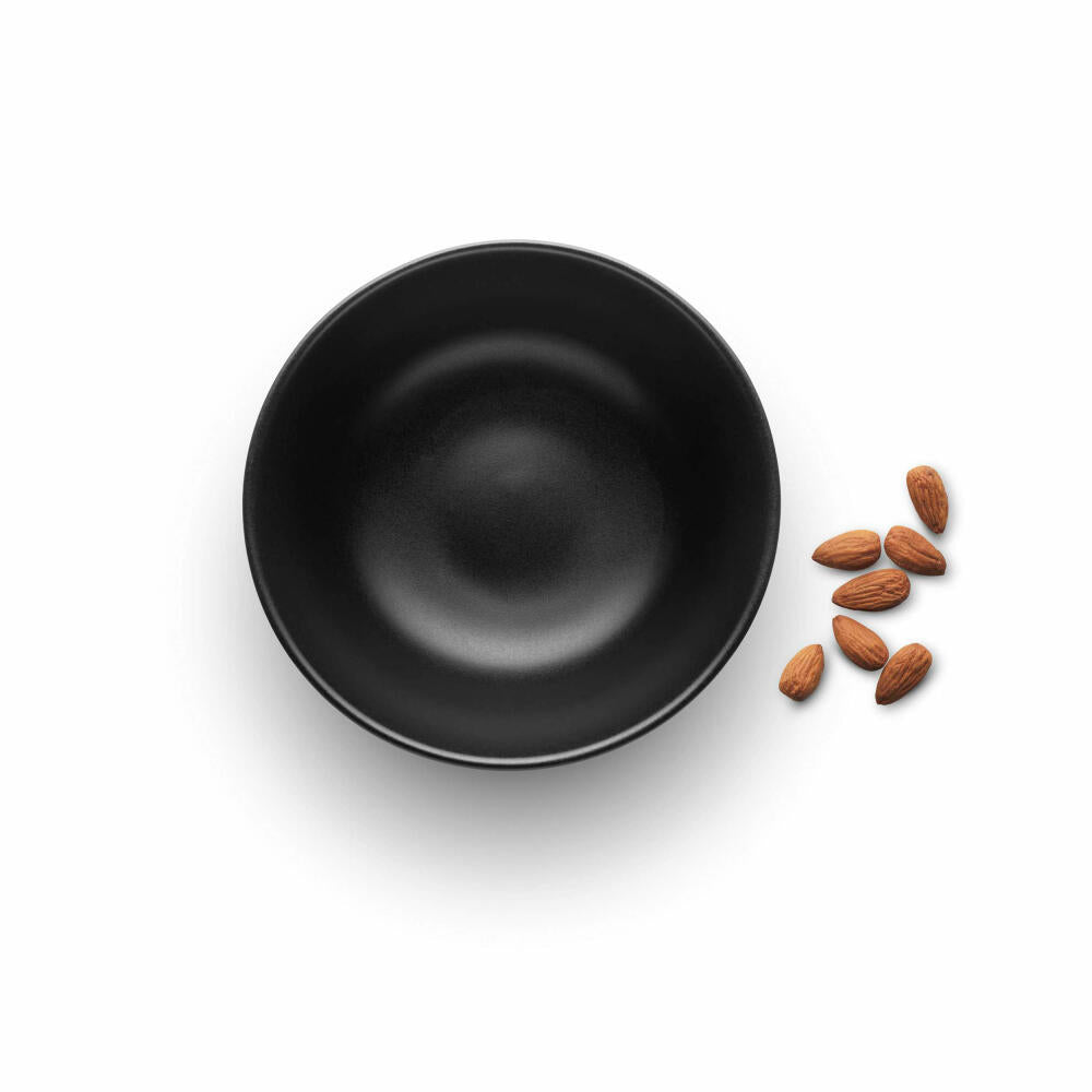 Eva Solo Schale Nordic Kitchen 16 cm, Flache Schüssel, Müslischale, Steinzeug, Schwarz, 150 ml, 502766