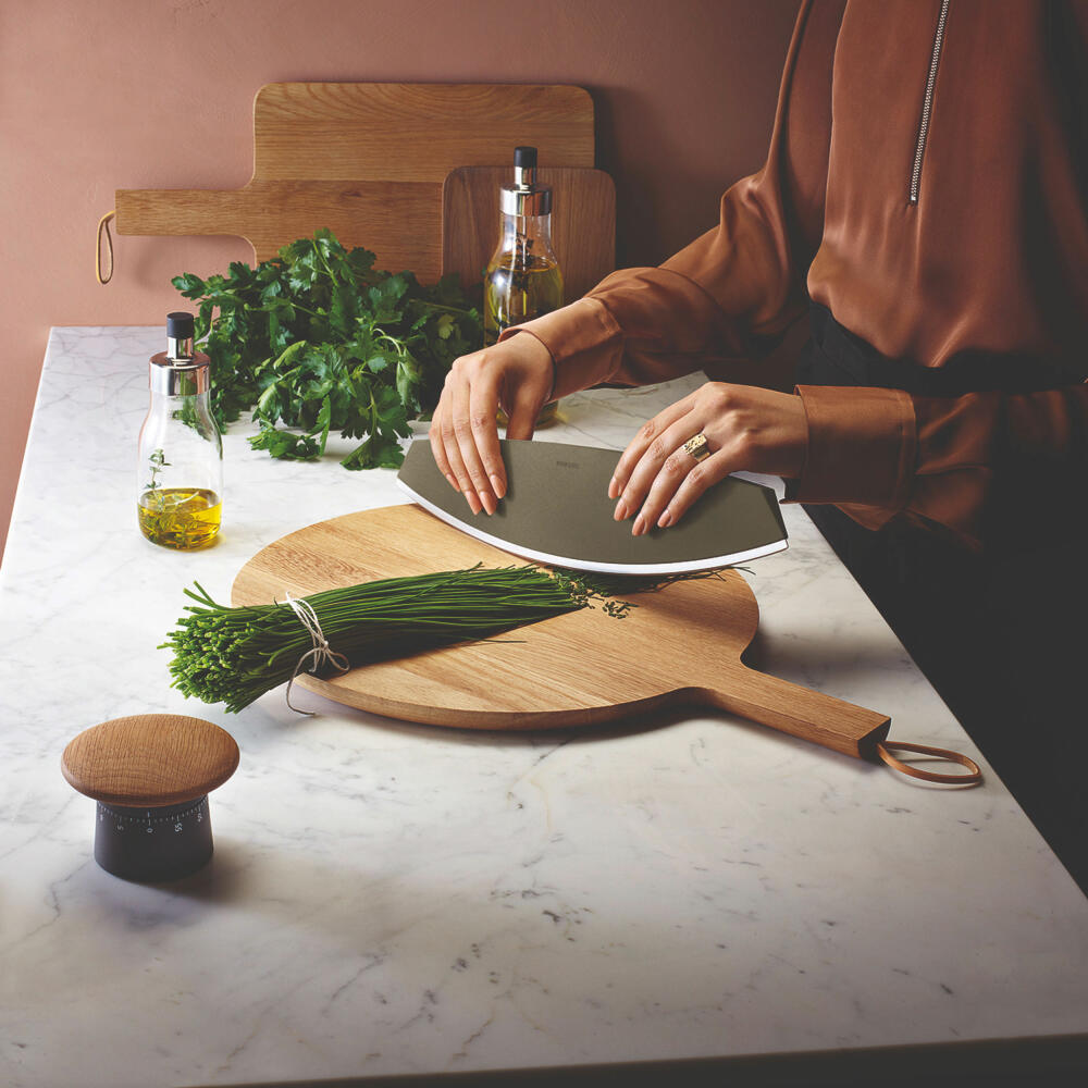 Eva Solo Pizza- und Kräutermesser Green Tool, Wiegemesser, Pizzaschneider, Kunststoff, Stahl, Grün, 531500