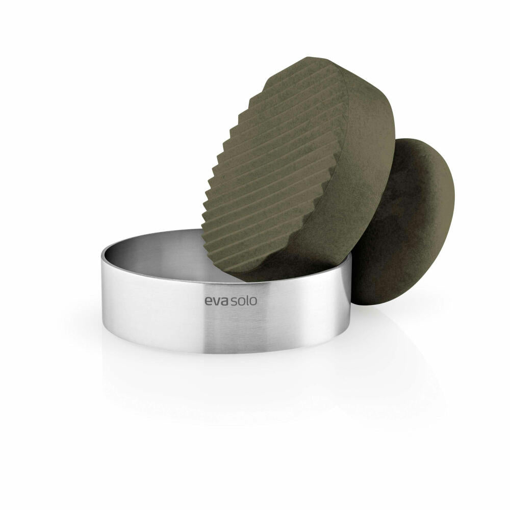 Eva Solo Patty-Presse Green Tool, Burgerpresse, Hamburger Presse, Edelstahl, Kunststoff, Grün, D 9.1 cm, 531501