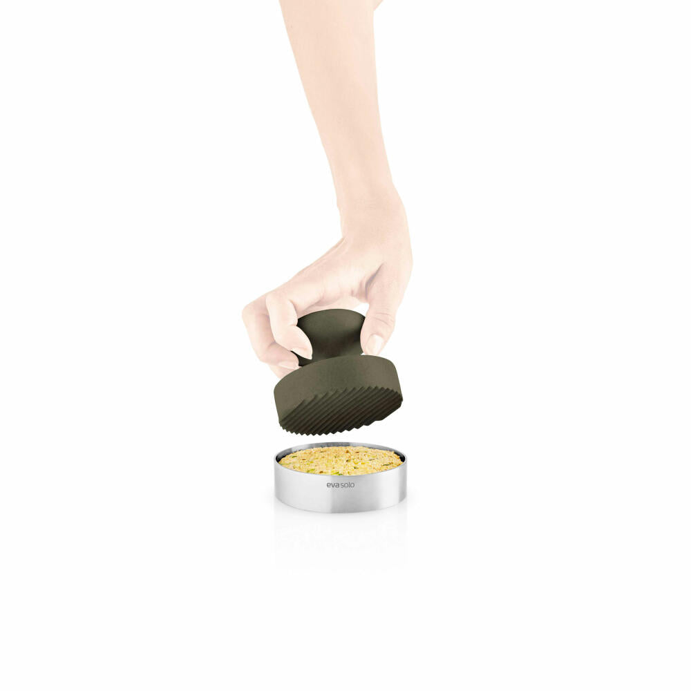 Eva Solo Patty-Presse Green Tool, Burgerpresse, Hamburger Presse, Edelstahl, Kunststoff, Grün, D 9.1 cm, 531501
