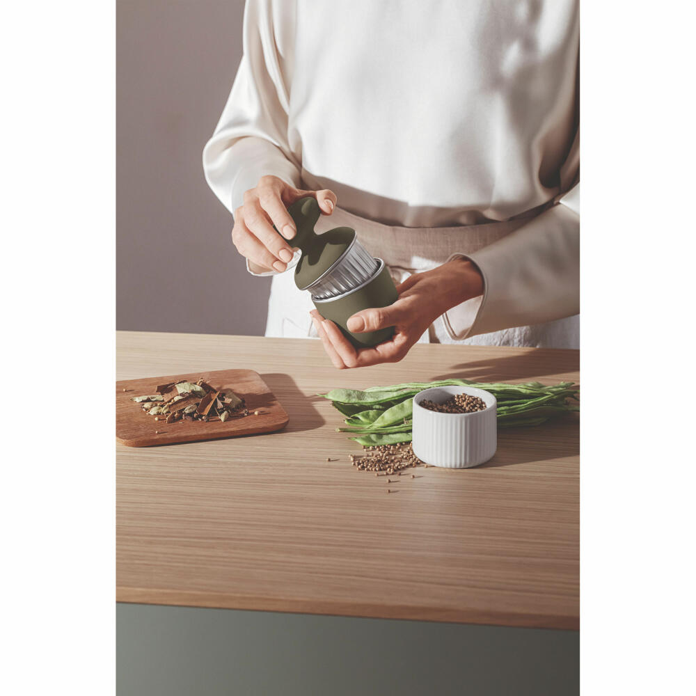 Eva Solo Gewürzmörser Green Tool, Mörser, Gewürzpresse, Gewürzzerkleinerer, Edelstahl, Kunststoff, Grün, D 7.8 cm, 531507
