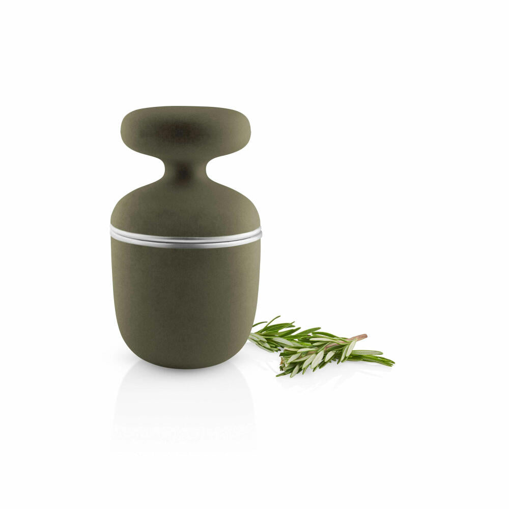 Eva Solo Gewürzmörser Green Tool, Mörser, Gewürzpresse, Gewürzzerkleinerer, Edelstahl, Kunststoff, Grün, D 7.8 cm, 531507