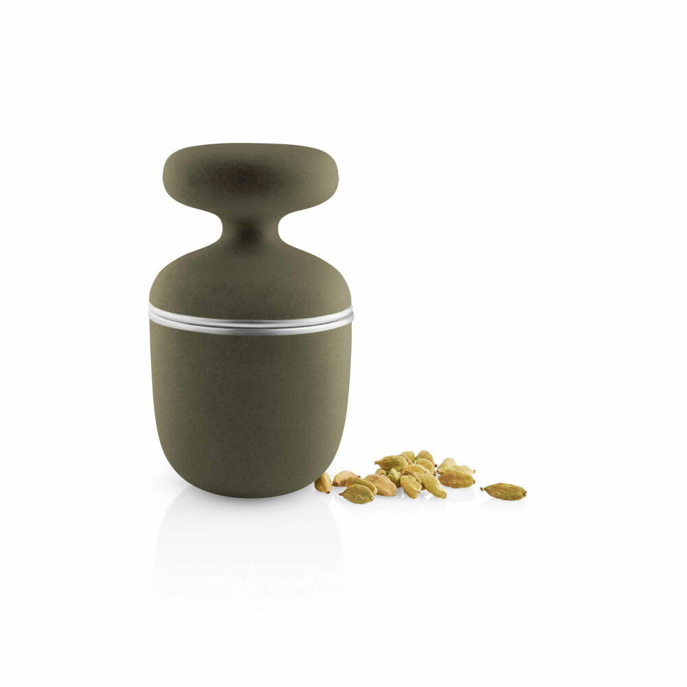 Eva Solo Gewürzmörser Green Tool, Mörser, Gewürzpresse, Gewürzzerkleinerer, Edelstahl, Kunststoff, Grün, D 7.8 cm, 531507