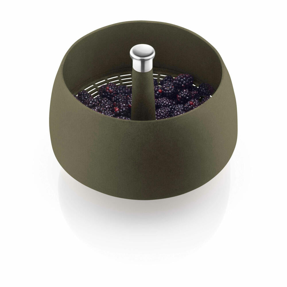 Eva Solo Salad Spinner-Cutter Green Tool, Salad Dryer, Spinner, Stainless Steel, Plastic, Green, 24 cm, 531516