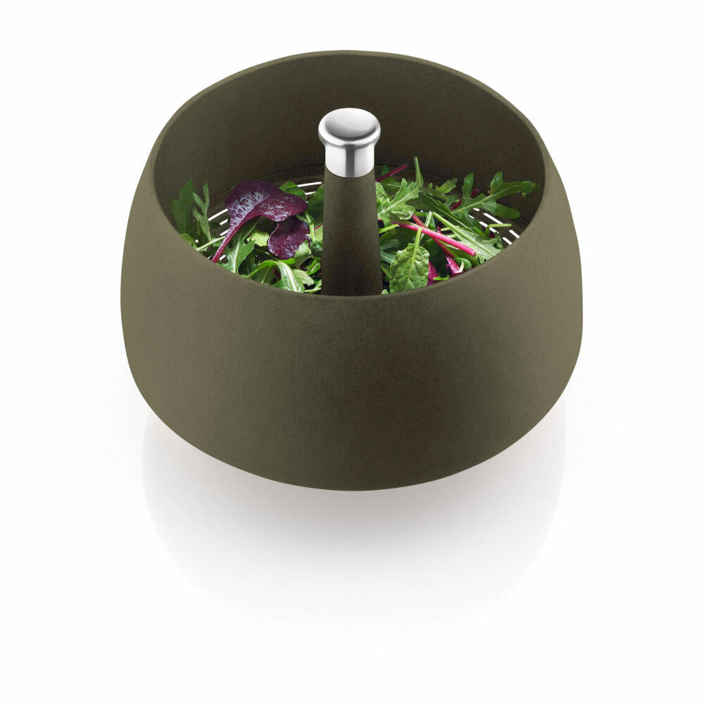 Eva Solo Salad Spinner-Cutter Green Tool, Salad Dryer, Spinner, Stainless Steel, Plastic, Green, 24 cm, 531516