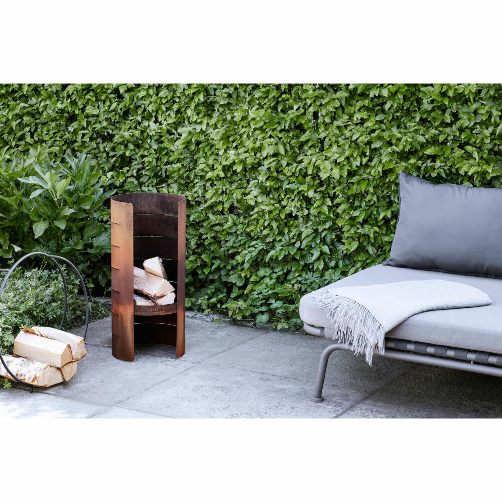 Eva Solo FireCylinder garden fireplace, garden fireplace, fire pit, wood stove, garden oven, Corten steel, H 66.5 cm, 571142