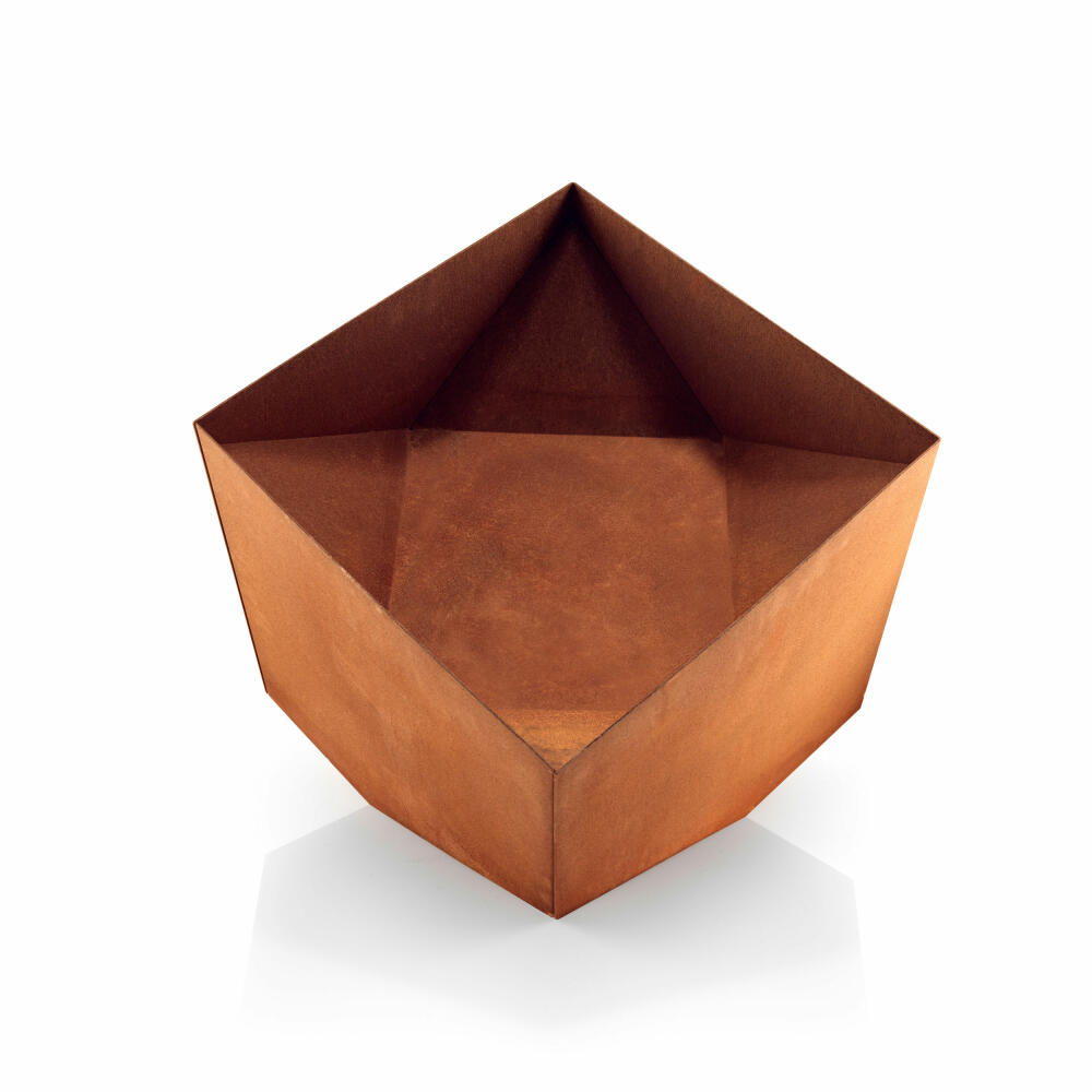 Eva Solo FireCube Gartenkamin, Garten Kamin, Feuerstelle, Holzofen, Gartenofen, Cortenstahl, H 45.2 cm, 571144