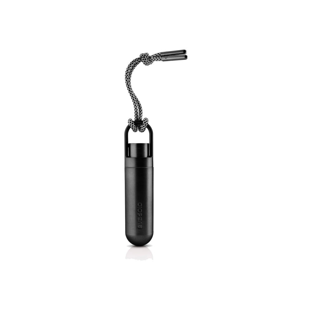 Eva Solo Minidispenser für Handdesinfektionsgel, Spender, Schlüsselanhänger, Kordel, Kunststoff, Black, 17 ml, 567900