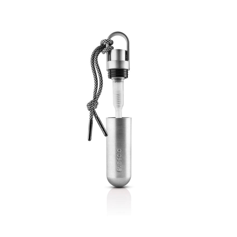 Eva Solo Minidispenser für Handdesinfektionsgel, Spender, Schlüsselanhänger, Kordel, Kunststoff, Silver, 17 ml, 567901