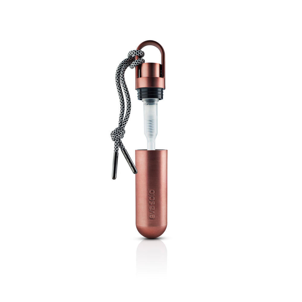 Eva Solo Minidispenser für Handdesinfektionsgel, Spender, Schlüsselanhänger, Kordel, Kunststoff, Bronze, 17 ml, 567902