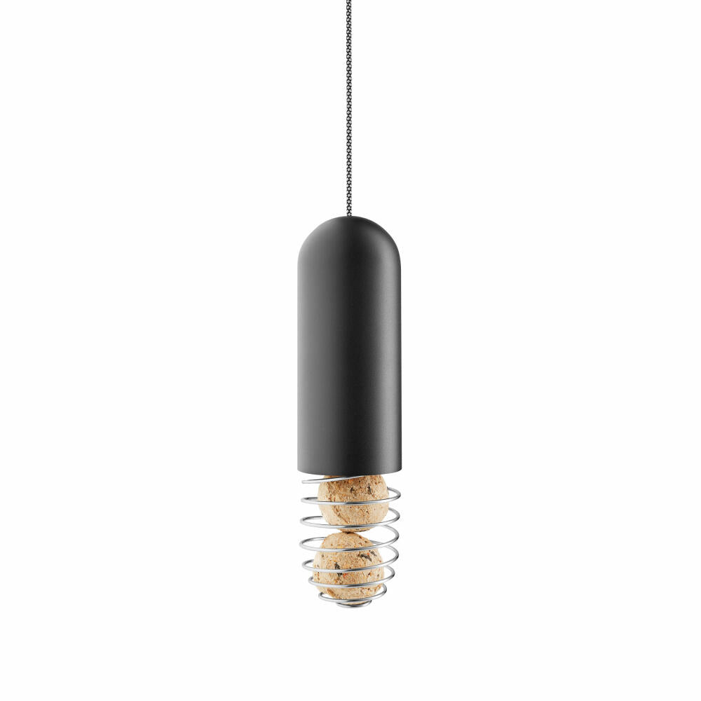 Eva Solo Hängender Meisenknödelhalter, Vogelfutterspender, Edelstahl, Polyester, Black, 571016