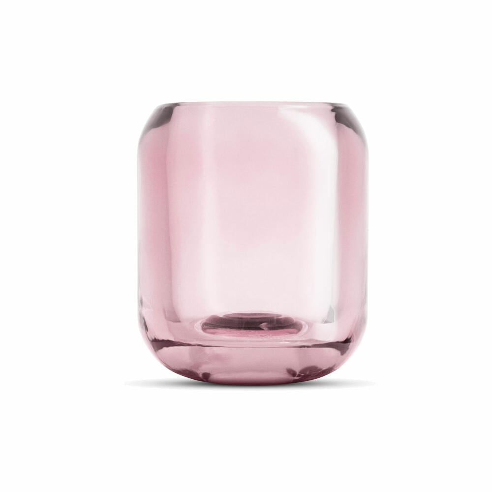Eva Solo Acorn glass candle holder set of 2, lantern, tealight holder, glass, rose, 8 cm, 571377