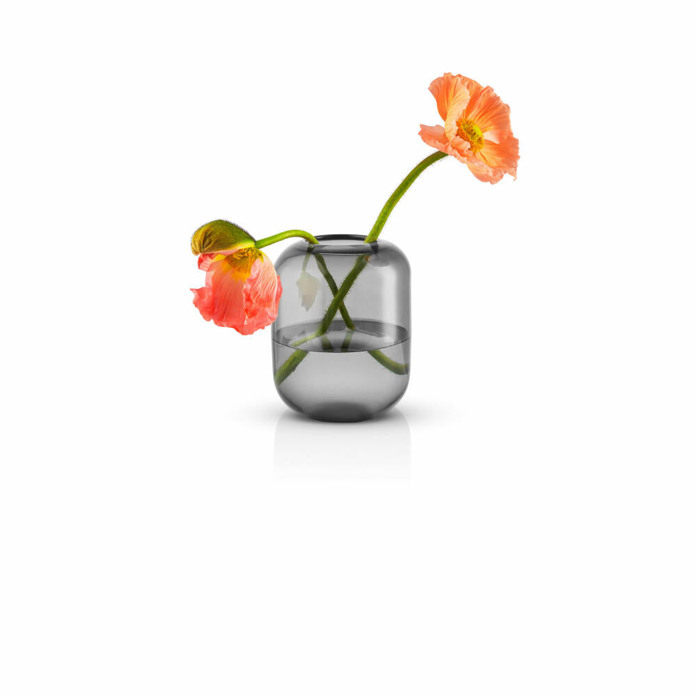 Eva Solo Vase Acorn, mundgeblasen, Blumenvase, Dekovase, Glas, Stone, 16.5 cm, 571387
