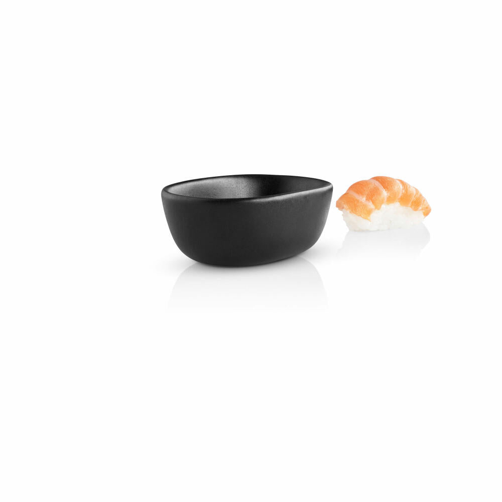 Eva Solo Nordic kitchen Sojaschüssel, Kleine Schüssel, Schale, Dipschale, Snackschale, Steinzeug, Black / Schwarz, 100 ml, 512703
